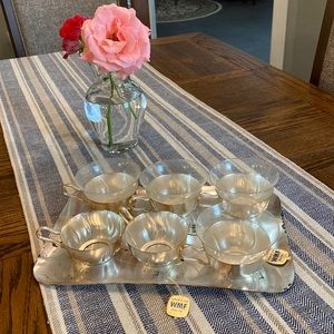 WMF Tea Glasses Set Silver Plated